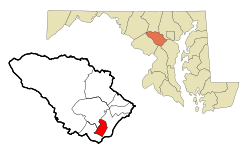 Location of Orange Grove, Maryland