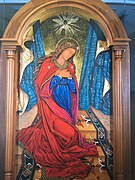 An Icon of the Blessed Virgin Mary greets visitors in the main entrance - one of the many pieces of sacred art in the Cathedral