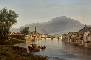 Isidore Dagnan, Vue de Grenoble prise de l'Ile Verte, effet du soir, Musée de Grenoble