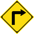 Sharp curve to the right