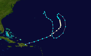 Le cyclone Lili en décembre 1984 pendant la Course de la Découverte.