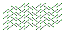 Ball-and-stick model of the crystal structure