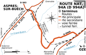 Carte de la route.