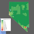 Image 27Population density map of Nevada (from Nevada)