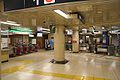 The west side ticket barriers next to the ticket barriers to Ogawamachi Station in May 2007