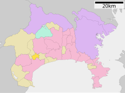 Location of Ōi in Kanagawa Prefecture
