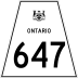 Highway 647 marker