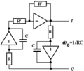 Réalisation électronique d'un oscillateur en quadrature