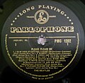 Please Please Me by the Beatles (side 1) – 1963. Parlophone gold and black label