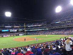 Photograph of the Phillies playing division rival New York Mets at Citizens Bank Park