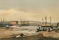 Image 19George French Angas, Port Adelaide in 1846, 10 years after settlement. (from Transport in South Australia)