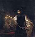 レンブラント・ファン・レイン 『ホメロスの胸像を見つめるアリストテレス』1653年