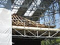 修復中の銀閣の屋根 （2008年5月15日撮影）