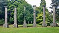 The columns of the former Belvedere Society House