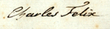 Signature de Charles-Félix (it) Carlo Felice