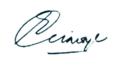 Signature of Indonesian singer Chrisye