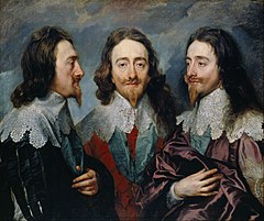 Charles I in Three Positions, also known as the Triple portrait of Charles I, Van Dyck, 1635 or 1636, Royal Collection