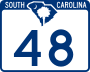 South Carolina Highway 48 marker
