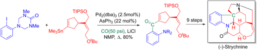 Total synthesis of strychnine