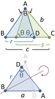 Generalization of Pythagoras' theorem by Tâbit ibn Qorra.