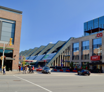 Main entrance in 2019 from Bank Street