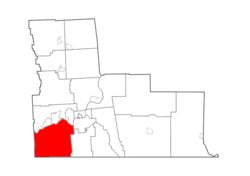 Map highlighting Vestal's location within Broome County.