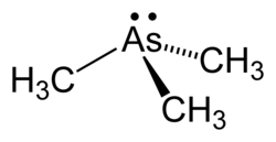 Schema di struttura della trimetilarsina