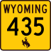 Wyoming Highway 435 marker