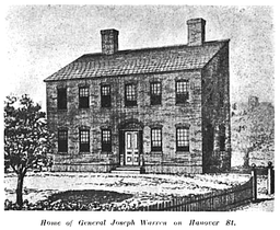 House of General Joseph Warren, Hanover St., 18th century