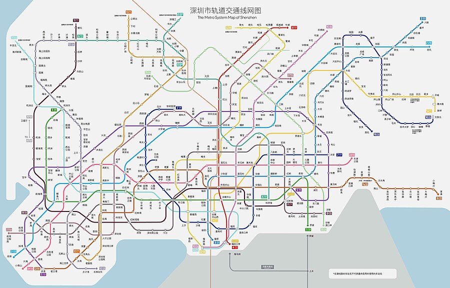 深圳地铁五期工程线网规划图