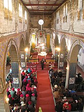 Interior de la iglesia del Sagrado Corazón de Tsedro