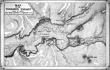 A map of Yosemite Valley, 1879