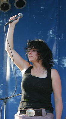 Performing with Broken Social Scene at the Intonation Music Festival, 2005
