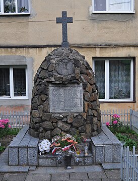 Памятный знак жертвам резни в Балигороде