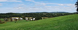 Skyline of Brunswick from Pinewoods Avenue