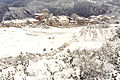 Le village de Campoussy sous la neige