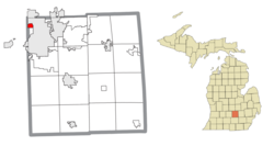 Location within Ingham County