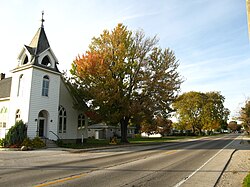 Fort Seneca as seen from Fremont-Tiffin Road, looking north on State Route 53.