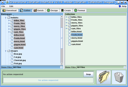 Interfaccia di Greenstone Graphical Librarian Interface (versione 2.74)