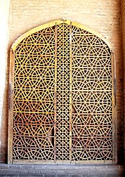 Wooden screen from the Nishapur caravanserai