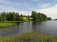 The Lake Maaninkajärvi in the village of Tuovilanlahti, Maaninka.