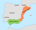 Primera división de Hispania en dos provincias: Citerior y Ulterior