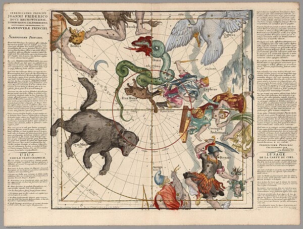 Plate 1 of Ignace-Gaston Pardies's celestial atlas