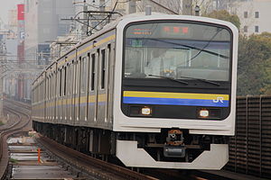 外房線の主力車両209系電車 （2010年4月6日 本千葉駅）