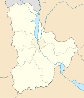 Kotsiubynske is located in Kyiv Oblast