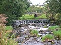The bridge and weir below Lainshaw House.