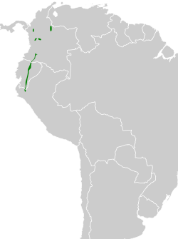 Distribución geográfica del guardabosques oscuro.