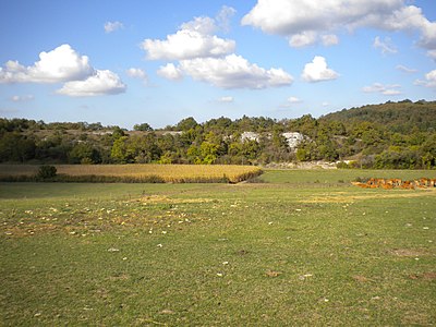 Das Nordwestende der Mareuil-Antiklinale