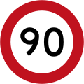 90 km/h speed limit