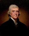 Official Presidential portrait of Thomas Jefferson (by Rembrandt Peale, 1800)